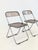Mid-Century Modern Vintage Plia Folding Chairs by Giancarlo Piretti for Anonima Castelli, 1970s, Set of 2 For Sale - Image 3 of 18