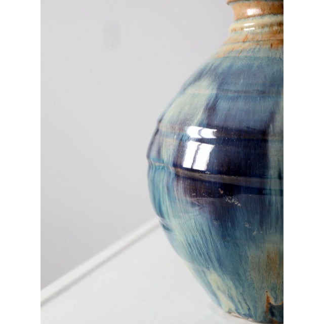 Contemporary Vintage Studio Pottery Vase For Sale - Image 3 of 12