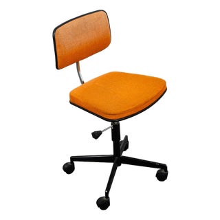 Mid Century Modern Office Chair Task Swivel Work Orange Rasmussen Labofa Work For Sale