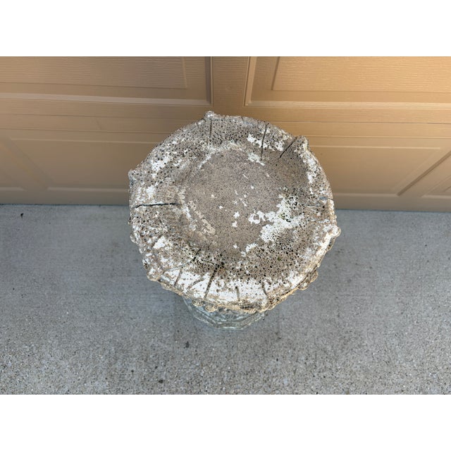 Weathered Neoclassical Cast-Concrete Garden Column Pedestal For Sale - Image 10 of 11