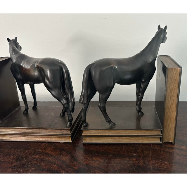 1980s Horse Bookends, a Pair For Sale - Image 5 of 12