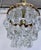 Traditional Mid 20th Century Italian Bronze Upside Down Layered Cake Rim Chandelier For Sale - Image 3 of 6
