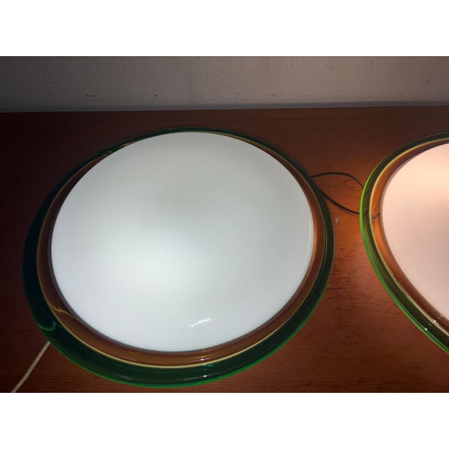 Vintage Wall Lights in Murano, 1970, Set of 2, in Very Good conditions. Designed 1970 to 1979 European Plug (up to...