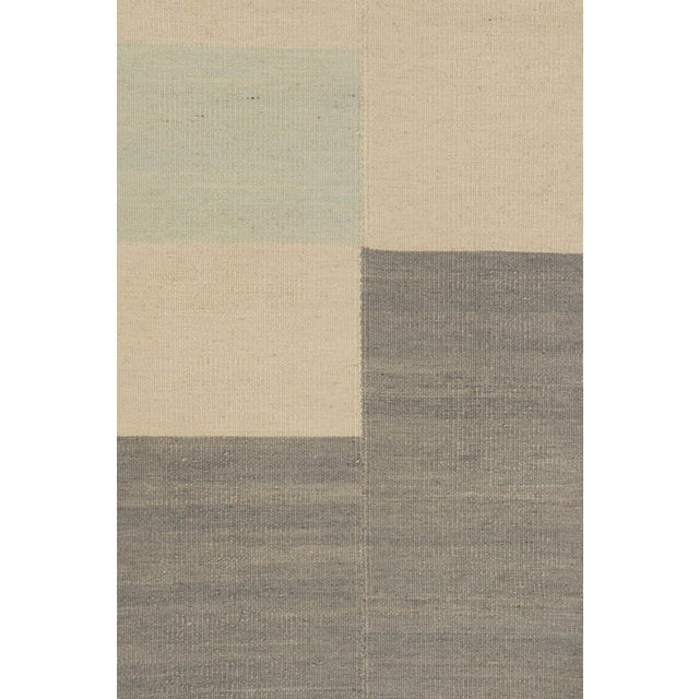 Contemporary Rug & Kilim’s Contemporary Kilim in Beige, Green and Gray Tones For Sale - Image 3 of 8