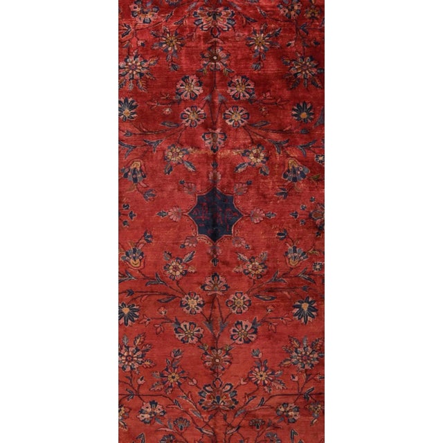 Traditional Antique Mohajeran Sarouk Rug 11'0'' x 17'10'' For Sale - Image 3 of 3