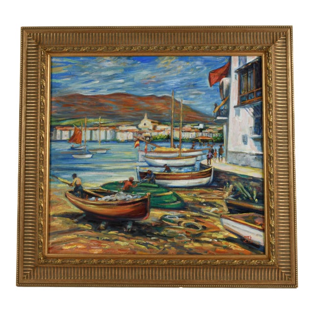 Framed Signed Phillip Corley "Summer Girt Dorada Spain" Oil on Board For Sale