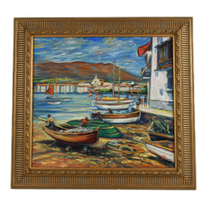 Framed Signed Phillip Corley "Summer Girt Dorada Spain" Oil on Board