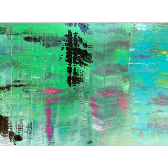 2000 - 2009 Monumental Abstract Painting in Green by Paulden – 8 Ft. High X 10 Ft. Wide For Sale - Image 5 of 9