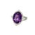 Natural Amethyst Diamond Ring Size 6.5, 14k Gold 8.83 TCW Certified For Sale In New York - Image 6 of 11
