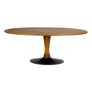 Mid-Century Modern Oval Ash Tulip Coffee Table from Drevotvar Jablonné Nad Orlicí, 1960s For Sale