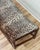 Brown Vintage Velvet Leopard Print Upholstered Chinoiserie Style Bench For Sale - Image 8 of 9