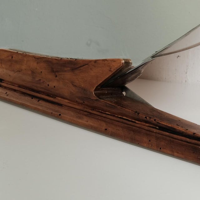 Wood Vintage Mirror, Italy, 1960s For Sale - Image 7 of 14