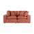 Boho Chic Cali Rust Performance Fabric Modular Loveseat For Sale - Image 3 of 8