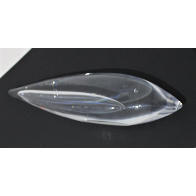 Mid-Century Modern Kosta Streamlined Glass Fish, Signed, Paperweight or Figurine For Sale - Image 9 of 12