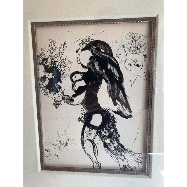 Black "The Offering" Framed Lithograph by Marc Chagall For Sale - Image 8 of 12