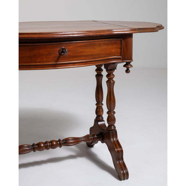 Napoleon III Mahogany Pembroke Drop-Leaf Table, Second Empire Style, France, 19th Century For Sale - Image 18 of 18