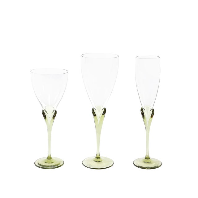 This remarkable set of 36 crystal stemware pieces by Rosenthal, crafted in Germany circa 1985, exemplifies the brand’s...