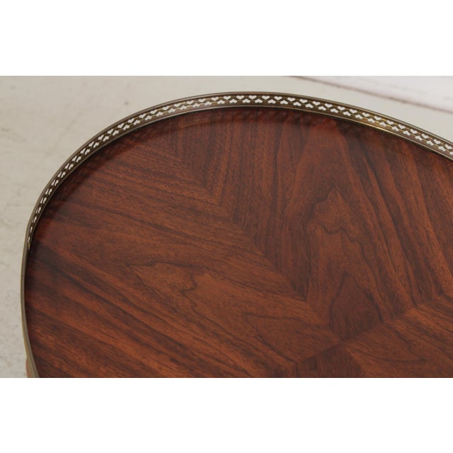 Baker Oval Mahogany 2 Tier Occasional Table For Sale - Image 9 of 14