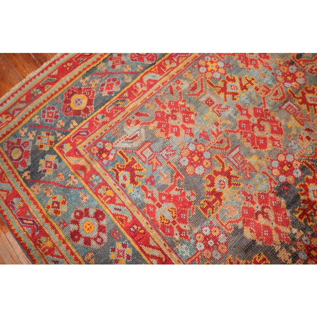 Folk Art Antique Zabihi Collection Turkish Oushak Room Rug - 9'6" x 12'10" For Sale - Image 3 of 11