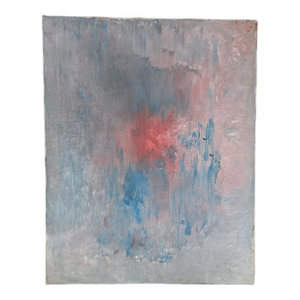 Vintage Abstract Painting Mid Century Modern Signed