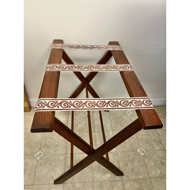 Traditional Vintage Folding Luggage Rack For Sale - Image 3 of 8