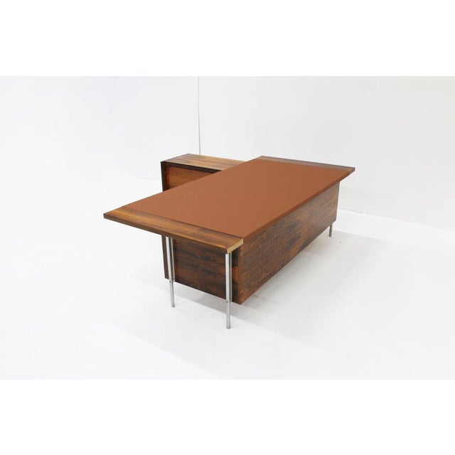 Brown Mid-Century Rosewood Executive Desk by Sven Dysthe for Dokka Mobler, 1960s For Sale - Image 8 of 15