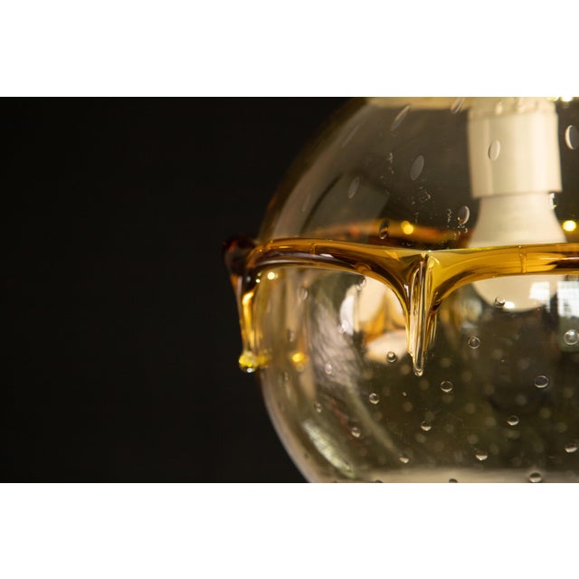 Glass Murano Flush Mount Bubble Ball, 1970s For Sale - Image 7 of 9