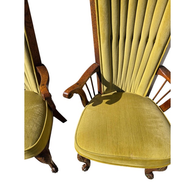 1970s 2 Enkeboll La Condesa Oak High Throne Spindle Armchairs Spanish Mediterranean For Sale - Image 12 of 15
