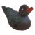 Duck Miniature Ceramic Figurine Hand Painted Green Blue Feathers Red Bill 4522b For Sale