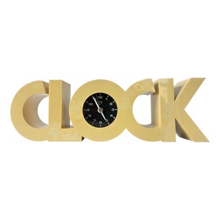 Mid-Century Space Age Desk Clock, Italy, 1970s For Sale