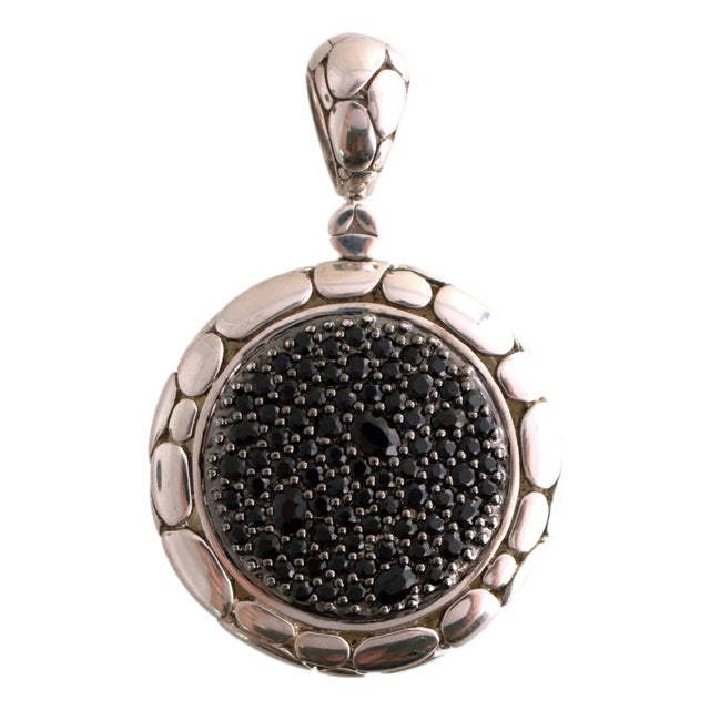 Sterling John Hardy Black Sapphire Pendant For Sale