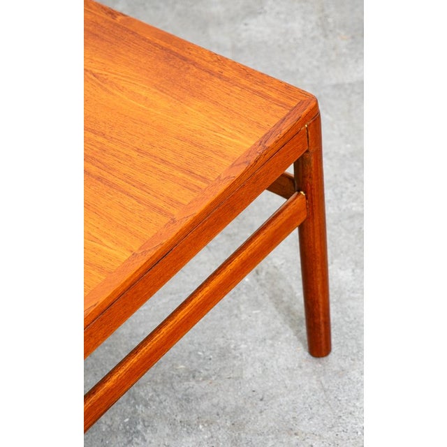 Brown Mid Century Danish Modern Coffee Table Solid Teak Denmark Surfboard MCM Vintage For Sale - Image 8 of 12