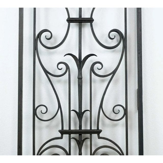 Mid 20th Century Reclaimed Urn Design Wrought Iron Window Guard Panel For Sale - Image 12 of 12