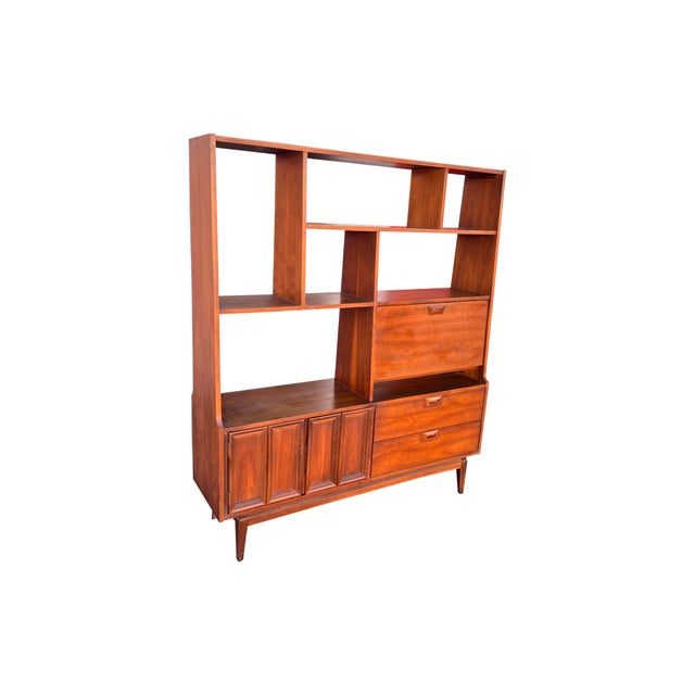 Mid 20th Century Mid Century Modern Free Standing Wall Unit Room