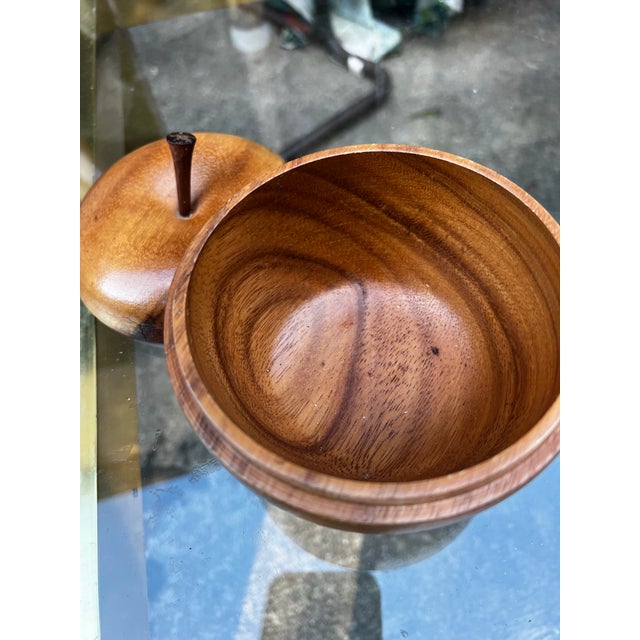 Mid 20th Century Hand Carved Wooden Apple Box For Sale - Image 4 of 6