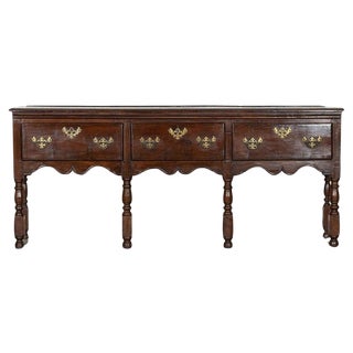 Large 18th Century English Oak Dresser, 1780s For Sale