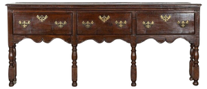 Large 18th Century English Oak Dresser, 1780s