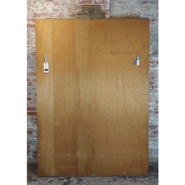 Black 19th Century Large Antique Florentine Gilt & Ebonized Frame Mirror For Sale - Image 8 of 9