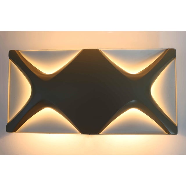 Large cross oyster wall lamp design by klaus l'kink for neuhaus leuchten germany, 1960s 2 x e27 sockets 2 x e14 sockets...