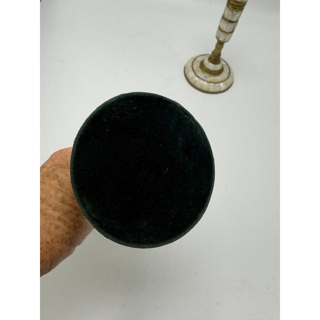 Vintage Mother of Pearl Candlesticks For Sale In Charleston - Image 6 of 8