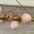 Metal Mid-Century Murano Pink Glass and Brass Chandelier, 2000s For Sale - Image 7 of 10
