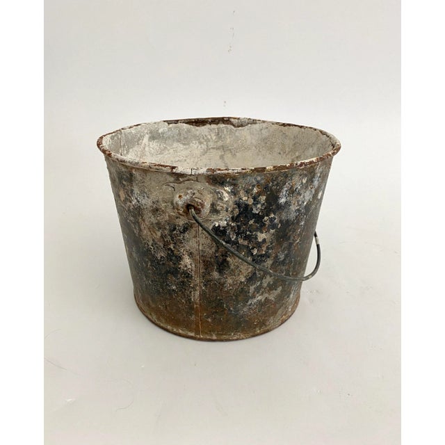 Rustic Recycled Painters Pail For Sale - Image 3 of 10