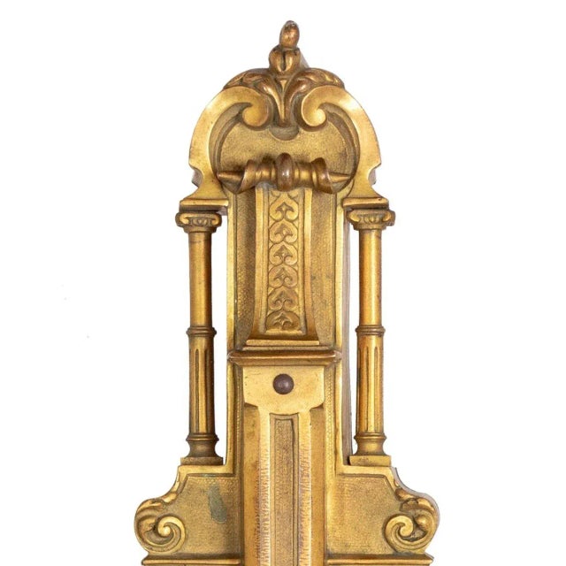 Louis XVI Style Cartel Clock, late 19th century, of typical form, with a circular enamel dial. 24" H x 9" W x 4.5" D.