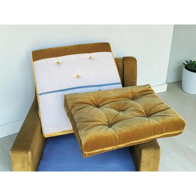 Forest Green Italian Armchair in Wood and Velour, 1970 For Sale - Image 8 of 14