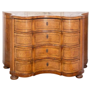 Baroque Revival Style Commode with Inlay, 1900s