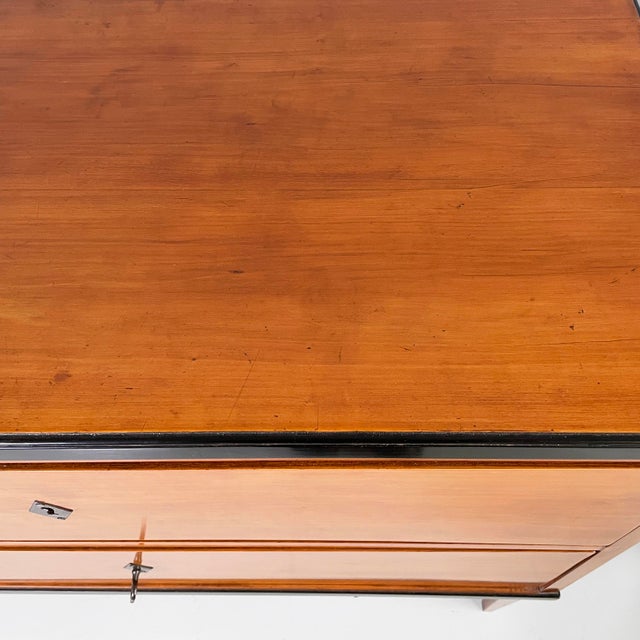 German Biedermeier Style Chests of Drawers in Wood with Black Edges, 1930s, Set of 2 For Sale - Image 9 of 13