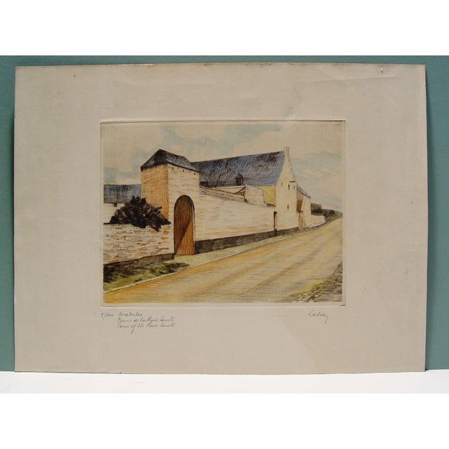 Waterloo La Haye Sainte Farm Etching Chairish