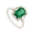 Luxury 2.44ct Emerald Diamond 18k Gold Ring Size 6 for Women by VRJewels For Sale - Image 4 of 15
