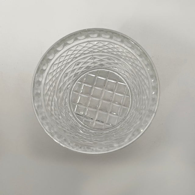 Italian Modern Round Glasses in Crafted Glass, 1970s, Set of 6 For Sale - Image 4 of 9