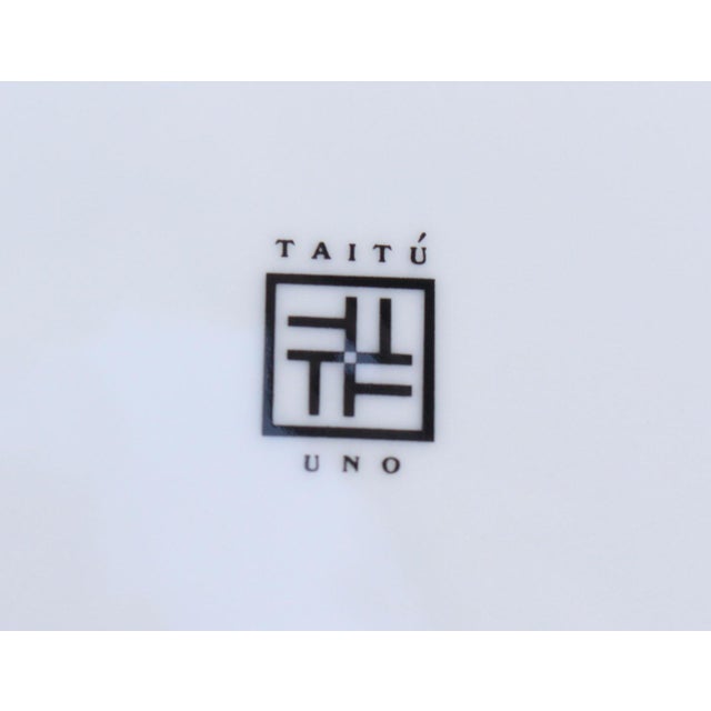 1970's Black Modern Taitu 'Uno' by Emilio Bergamin Plate & Bowl Dish Set - Set of 76 For Sale In Los Angeles - Image 6 of 7